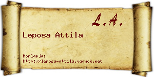 Leposa Attila névjegykártya